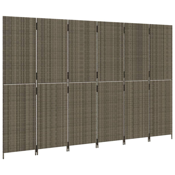Grauer Raumteiler 6 Paneele Dacia (Polyrattan)