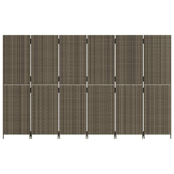 Grauer Raumteiler 6 Paneele Dacia (Polyrattan)