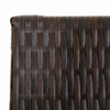 Dacia-Raumteiler braun (4 Paneele, Polyrattan)