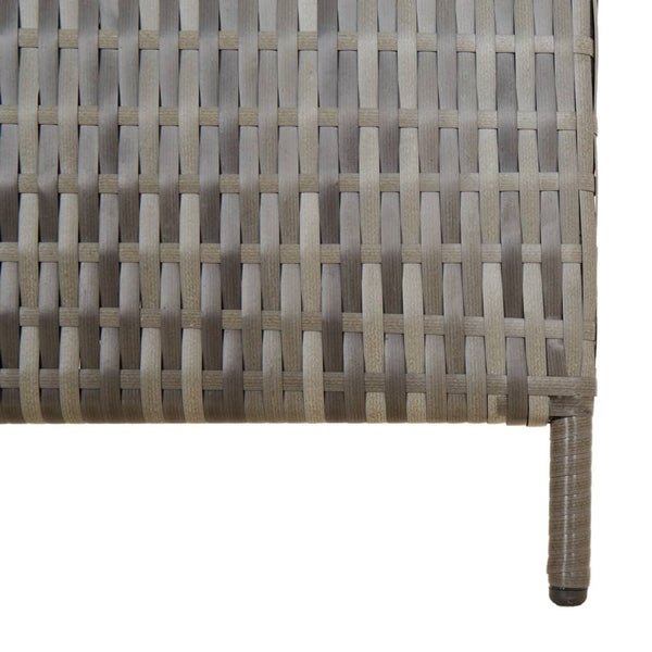 Grauer Raumteiler (5 Paneele Polyrattan, Dacia)