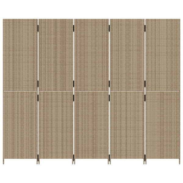 Beiger Dacia Raumteiler (Polyrattan, 5 Paneele)