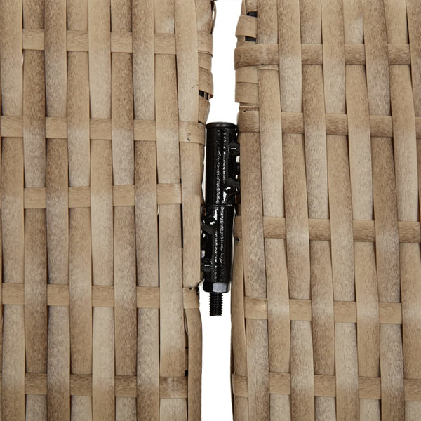 Beiger Dacia Raumteiler (Polyrattan, 5 Paneele)