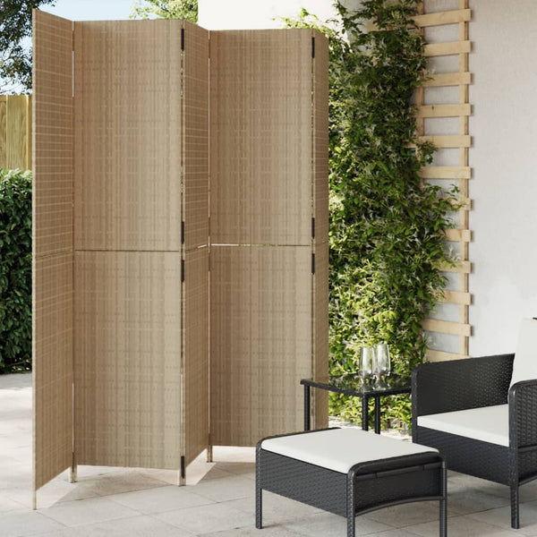 Beiger Dacia Raumteiler (Polyrattan, 5 Paneele)