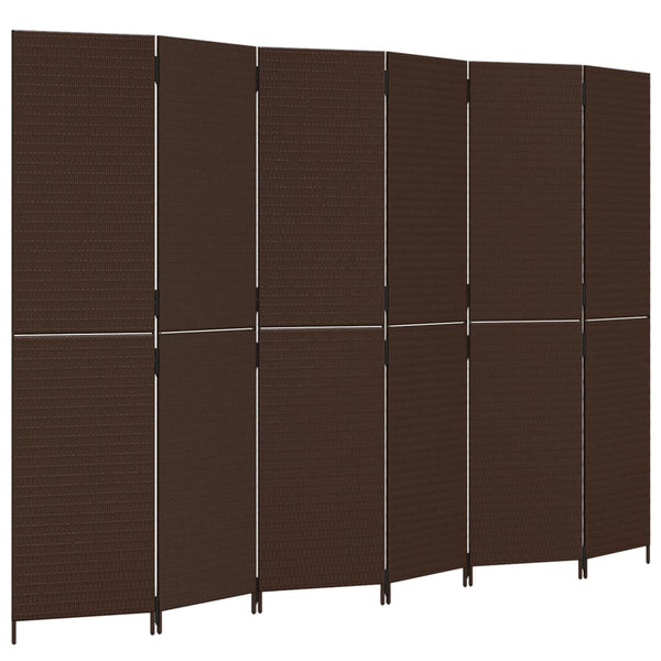 Dacia brauner Raumteiler (6 Paneele Polyrattan)