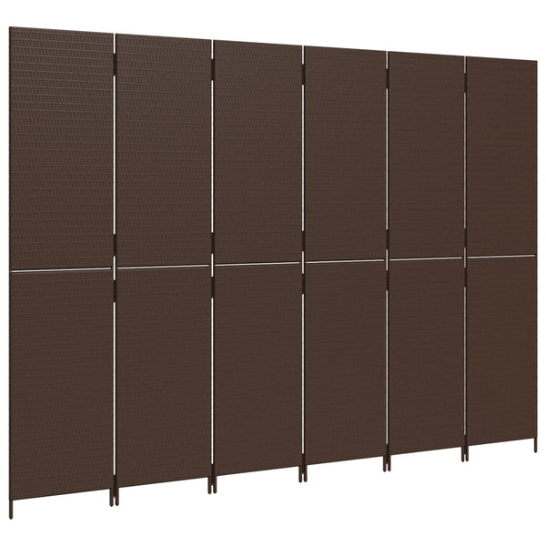 Dacia brauner Raumteiler (6 Paneele Polyrattan)