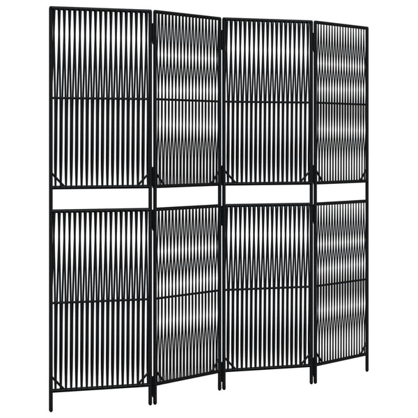 Schwarzer Dacia Raumteiler (4 Paneele Polyrattan)
