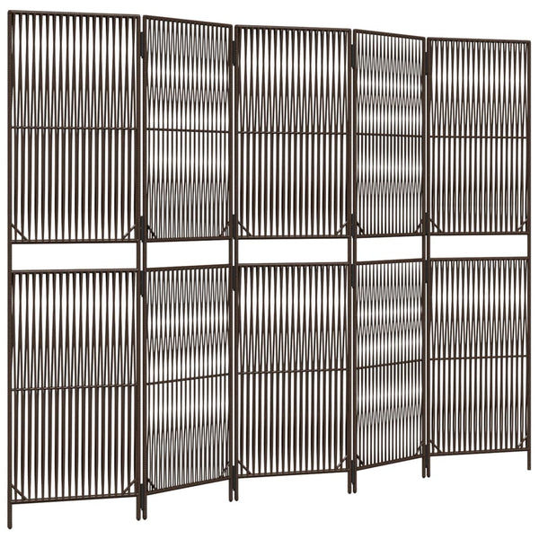 Brauner Dacia Raumteiler 5 Paneele (Polyrattan)
