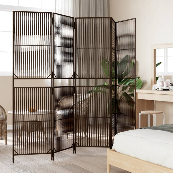 Brauner Dacia Raumteiler 5 Paneele (Polyrattan)