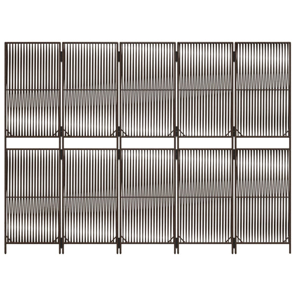 Brauner Dacia Raumteiler 5 Paneele (Polyrattan)