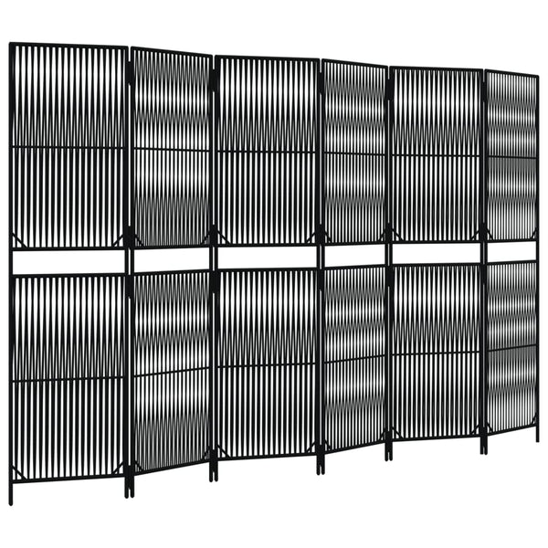 Raumteiler Dacia schwarz (6 Paneele Polyrattan)
