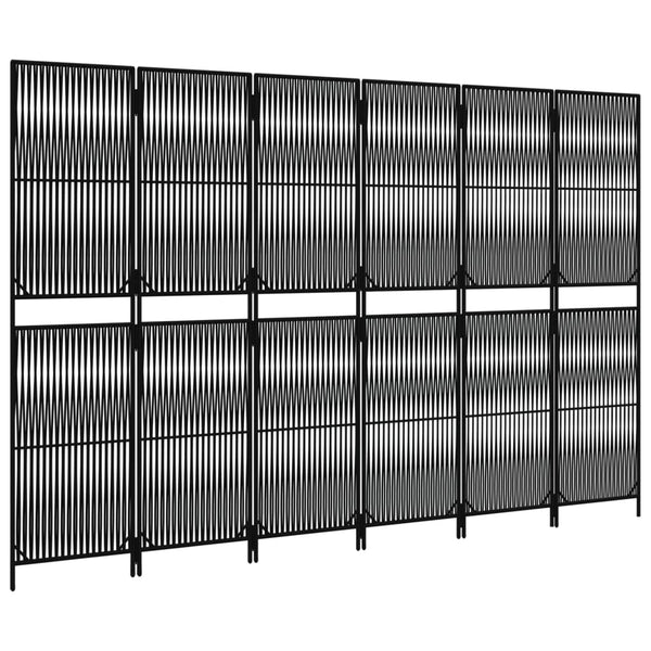 Raumteiler Dacia schwarz (6 Paneele Polyrattan)