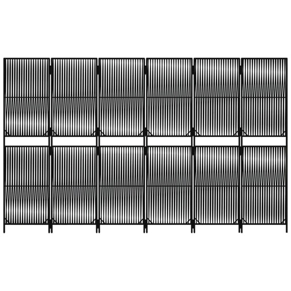 Raumteiler Dacia schwarz (6 Paneele Polyrattan)