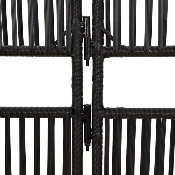 Raumteiler Dacia schwarz (6 Paneele Polyrattan)