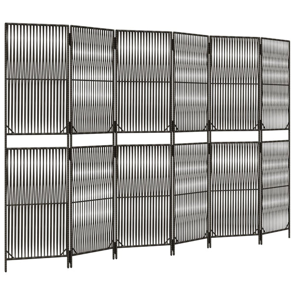 Raumteiler Dacia Grau (6 Paneele Polyrattan)