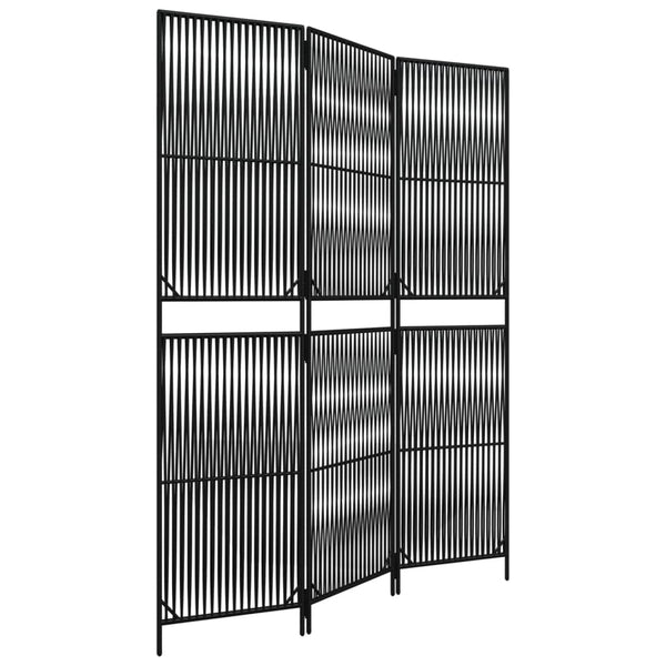 Schwarzer Raumteiler Dacia (3 Paneele Polyrattan)