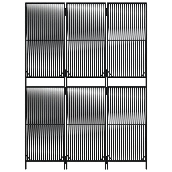 Schwarzer Raumteiler Dacia (3 Paneele Polyrattan)