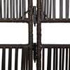 Dacia brauner Raumteiler (4 Paneele Polyrattan)