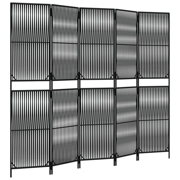 Raumteiler Dacia schwarz (5 Paneele Polyrattan)