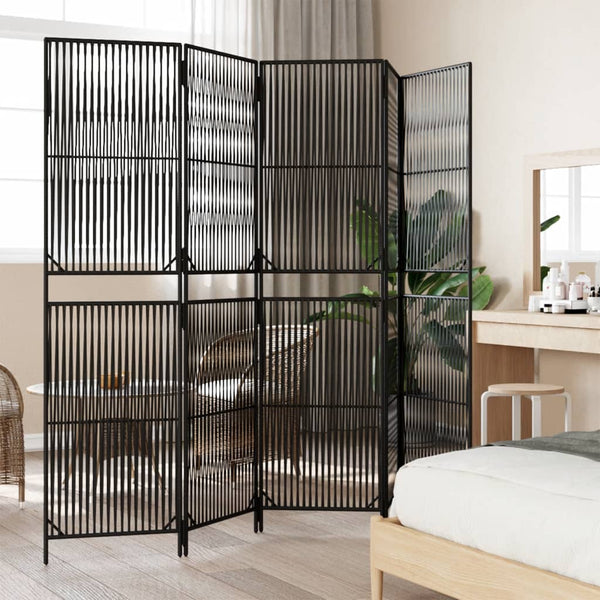Raumteiler Dacia schwarz (5 Paneele Polyrattan)