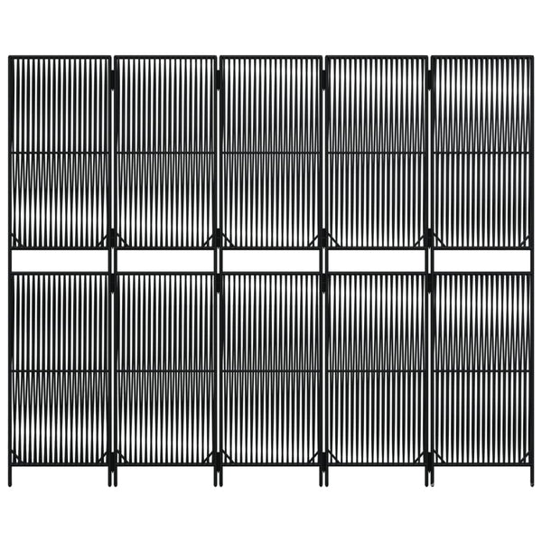 Raumteiler Dacia schwarz (5 Paneele Polyrattan)