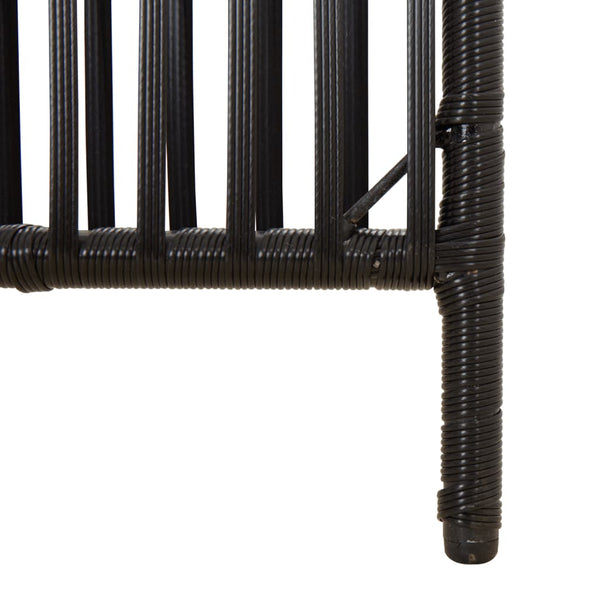 Raumteiler Dacia schwarz (5 Paneele Polyrattan)