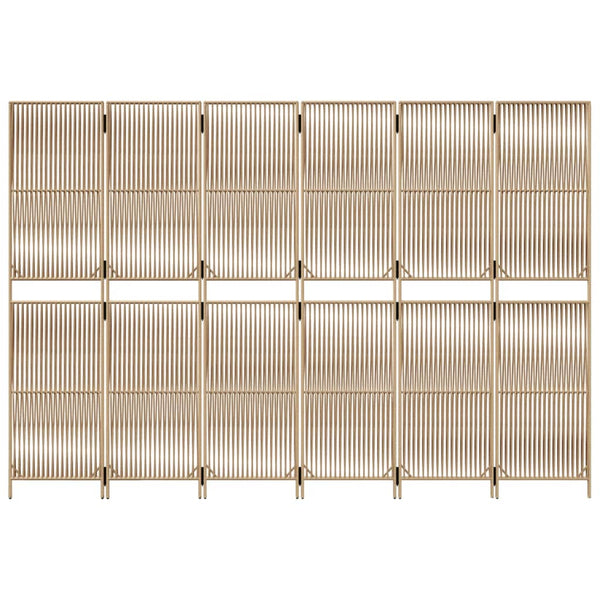 Dacia beige Raumteiler (6 Paneele Polyrattan)