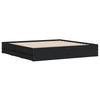 Schwarzes Bettgestell mit Schubladen Reo 160x200cm (Holz)