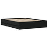 Schwarzes Bettgestell mit Schubladen Reo 150x200cm (Holz)