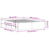 Schwarzes Bettgestell mit Schubladen Reo 150x200cm (Holz)