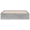 Graues Bettgestell mit Schubladen Reo 150x200cm (Holz)