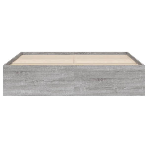 Graues Bettgestell mit Schubladen Reo 150x200cm (Holz)