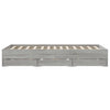 Graues Bettgestell mit Schubladen Reo 150x200cm (Holz)