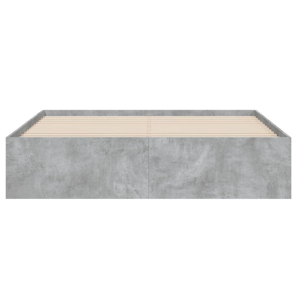 Bettgestell Betongrau mit Schubladen Reo 140x200cm (Holz)