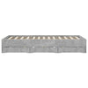 Bettgestell Betongrau mit Schubladen Reo 140x200cm (Holz)