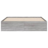 Bettgestell Reo 140x200cm mit Schubladen, grau (Holz)