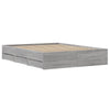 Bettgestell Reo 140x200cm mit Schubladen, grau (Holz)