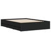 Schwarzes Bettgestell mit Schubladen Reo 120x200cm (Holz)