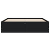 Schwarzes Bettgestell mit Schubladen Reo 120x200cm (Holz)