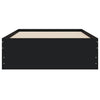 Schwarzes Bettgestell mit Schubladen Reo 100x200cm (Holz)