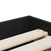 Schwarzes Bettgestell mit Schubladen Reo 100x200cm (Holz)