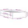 Schwarzes Bettgestell mit Schubladen Reo 100x200cm (Holz)