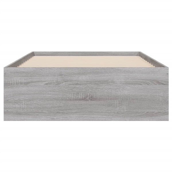 Bettgestell Reo 100x200 cm (Holz) mit Schubladen, grau