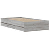 Bettgestell Reo 100x200 cm (Holz) mit Schubladen, grau