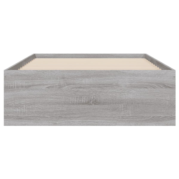 Graues Bettgestell mit Schubladen Reo 90x200cm (Holz)
