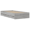 Graues Bettgestell mit Schubladen Reo 90x200cm (Holz)
