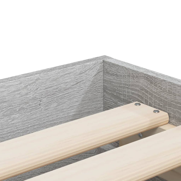 Graues Bettgestell mit Schubladen Reo 90x200cm (Holz)