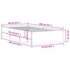 Graues Bettgestell mit Schubladen Reo 90x200cm (Holz)