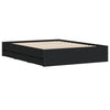 Schwarzes Bettgestell mit Schubladen Reo 140x190cm (Holz)