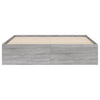 Graues Bettgestell mit Schubladen Reo 140x190cm (Holz)