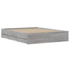 Graues Bettgestell mit Schubladen Reo 140x190cm (Holz)